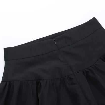Gothic Witch Punk Irregular Black Skirt