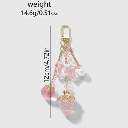 Pastel Berry Charm Keychains
