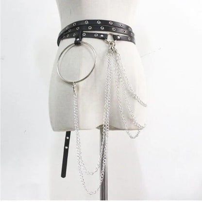 Gothic Witch Punk Irregular Black Skirt