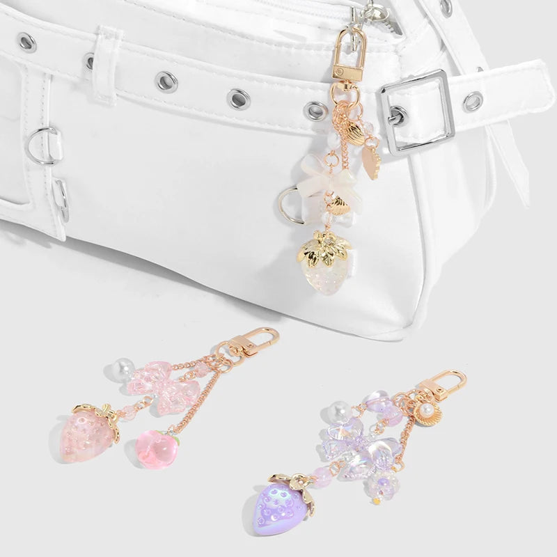 Pastel Berry Charm Keychains