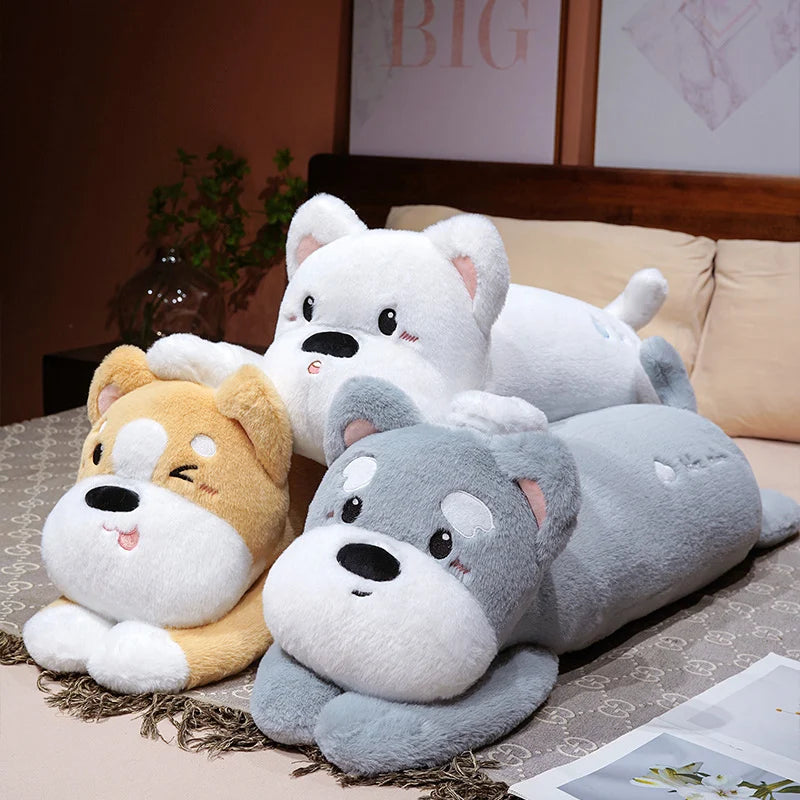 Sweet Laying Husky Dog Plush
