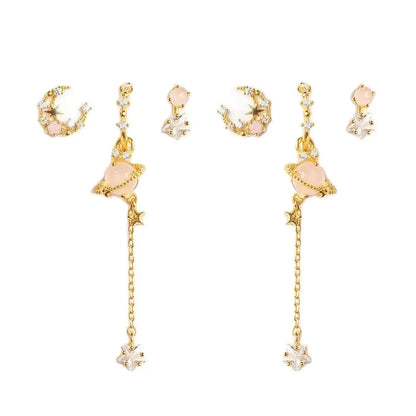 Galaxy Bloom 18k Gold-plating Earrings (6pc Set)