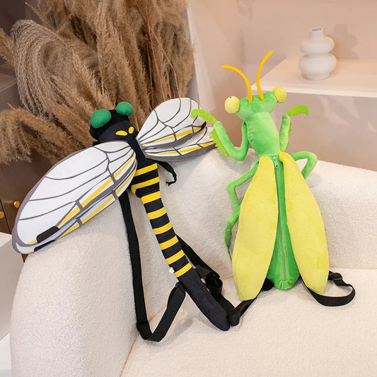 Praying Mantis and Mystic Dragonfly Plush Backpack