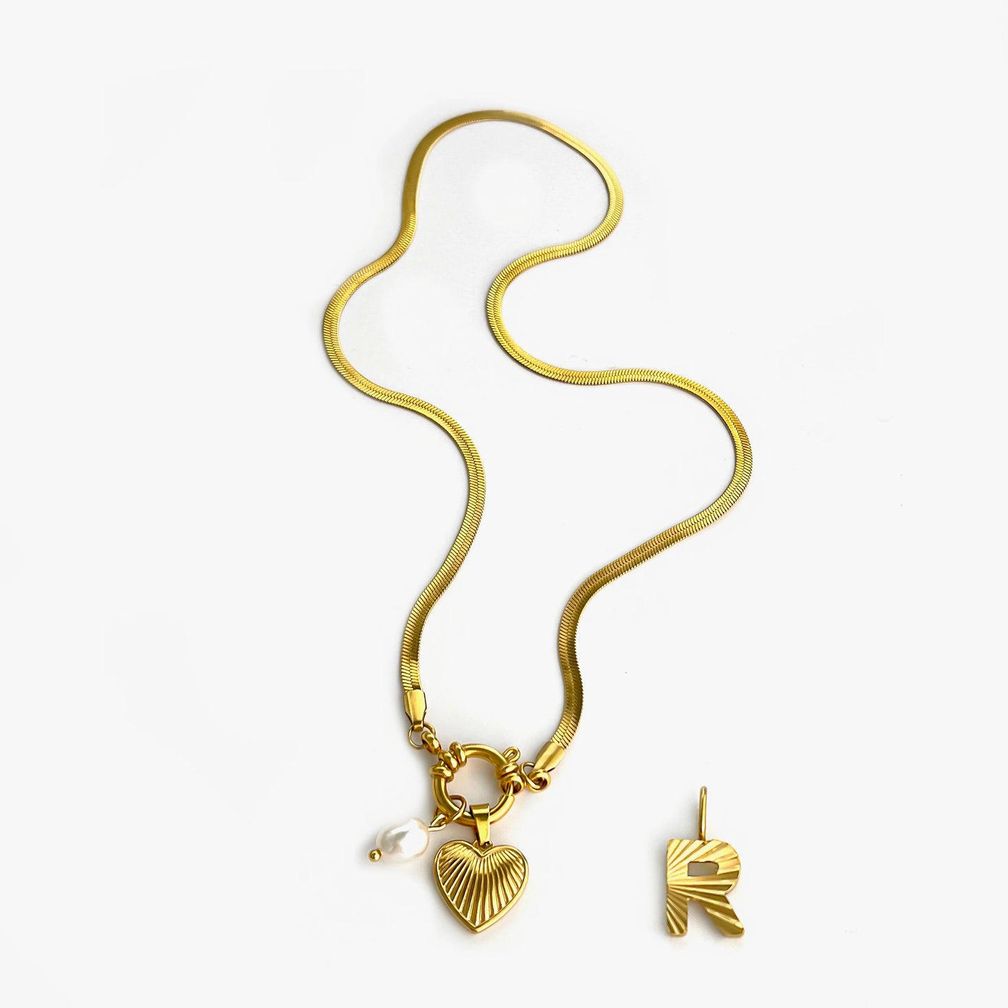 Aurelia Custom Initial Charm Necklace