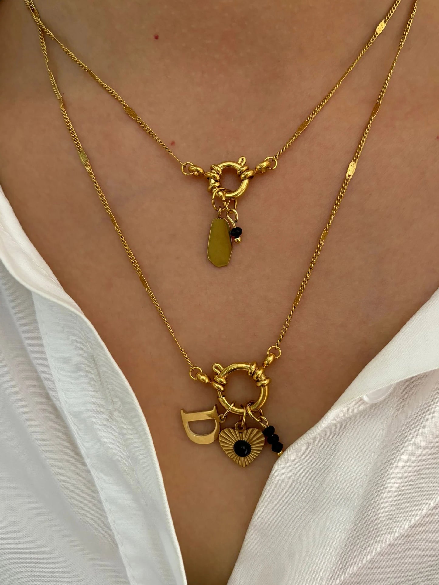 Daphne Layered Personalised Letter Necklace