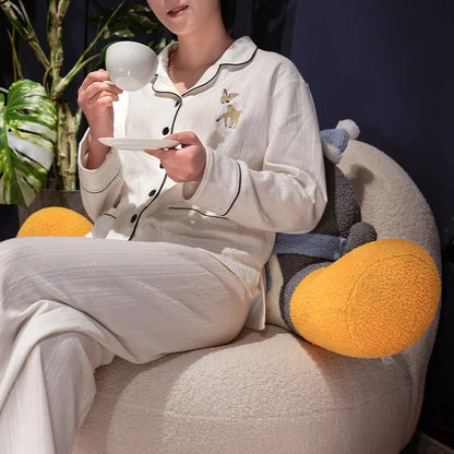 Fluffy Penguin Backrest Cushion Pillow Seat