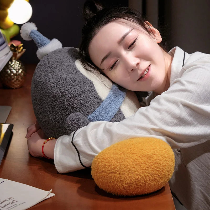 Fluffy Penguin Backrest Cushion Pillow Seat