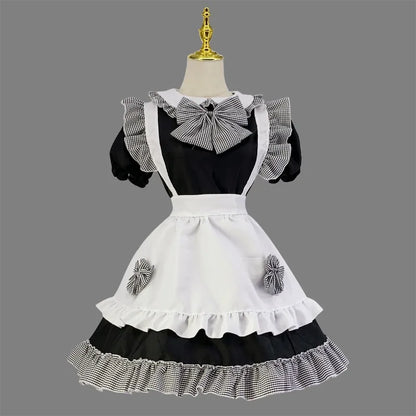 Kawaii Black Lolita Maid Cosplay Women's Dress