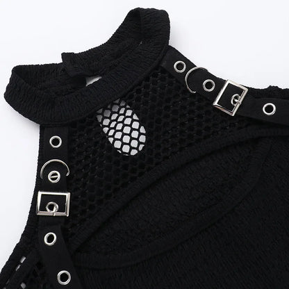 Shadow Mesh Gothic Harness Women's Top