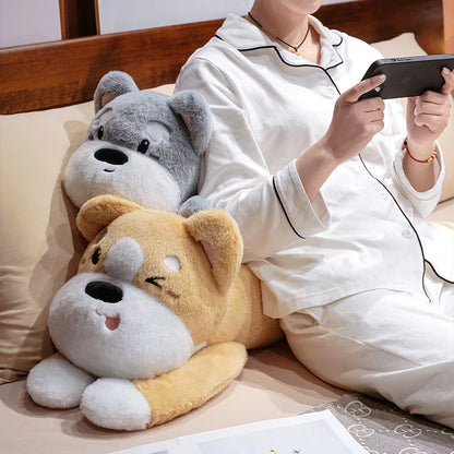 Sweet Laying Husky Dog Plush