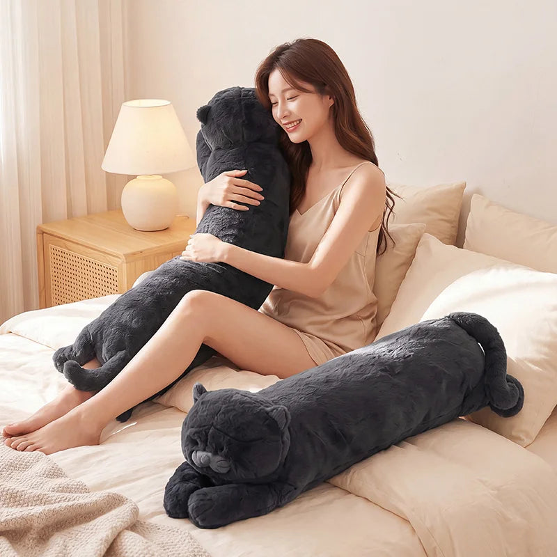 Shadow the Long Snuggly Black Cat Plushie