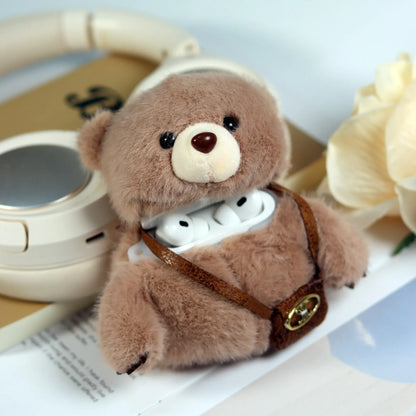 Brown Bear Plush Airpods Case