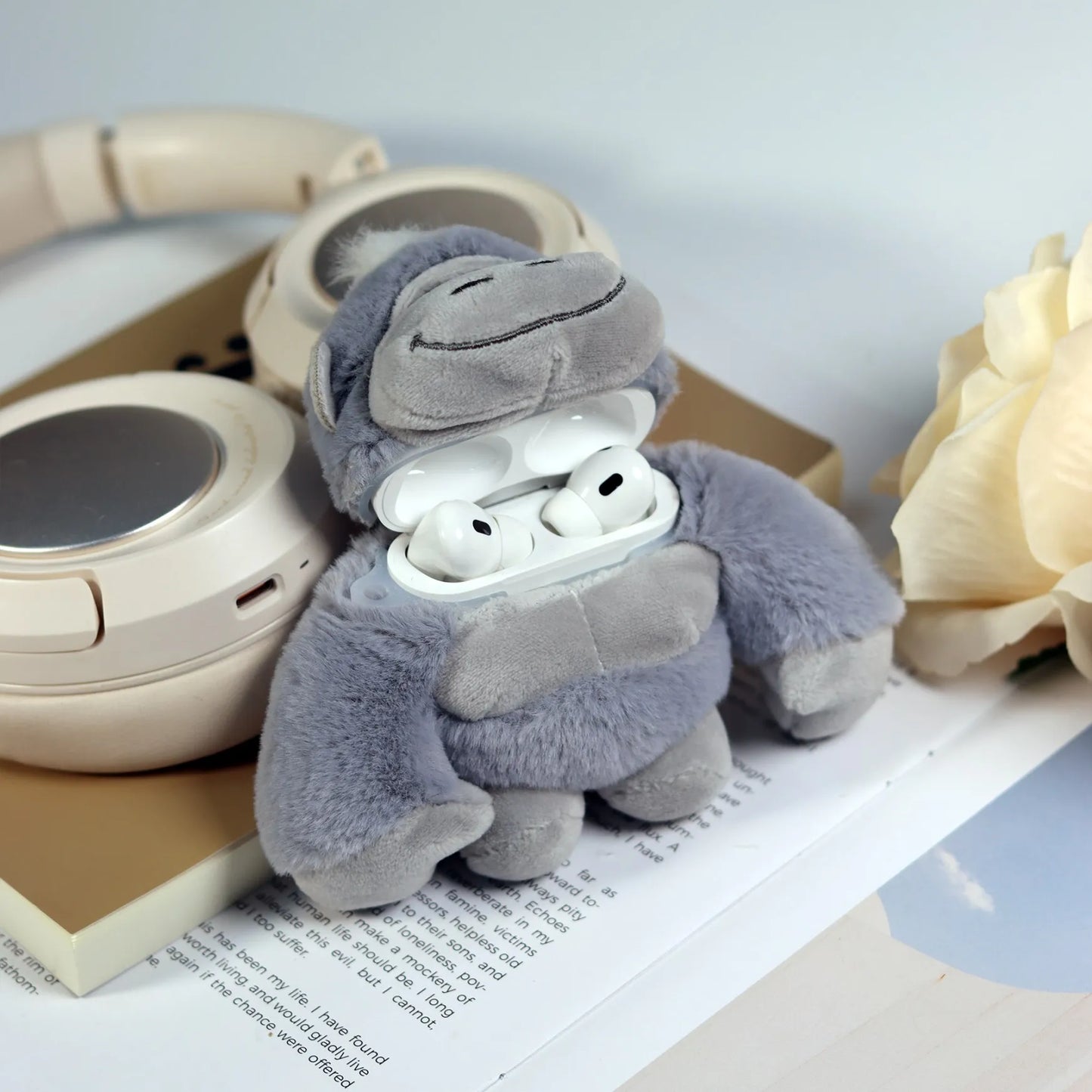 Cool Gorilla Plush Airpods Case