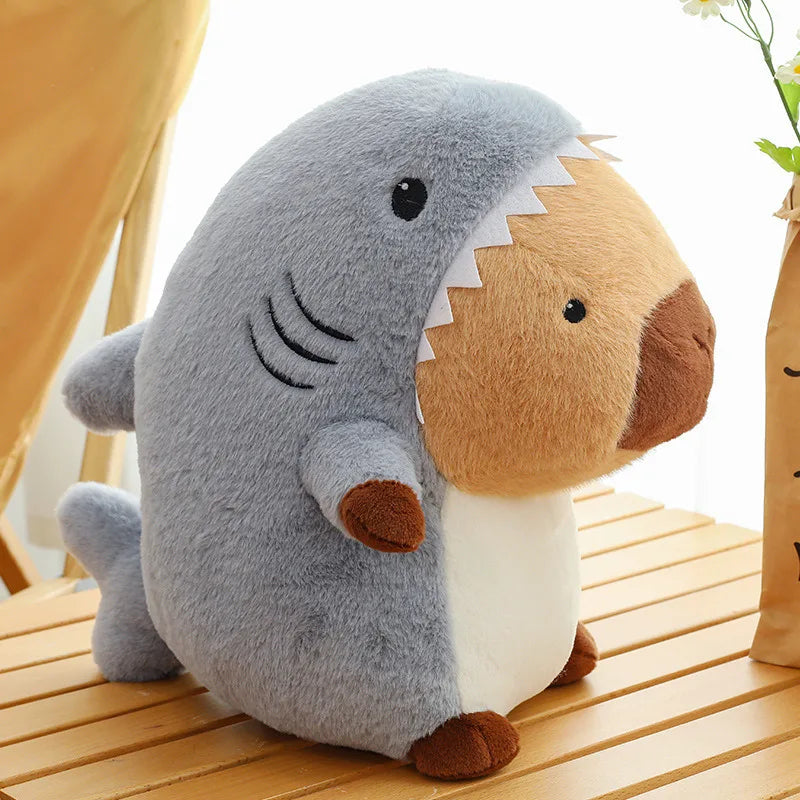 Shark Capybara Cosplay Plush