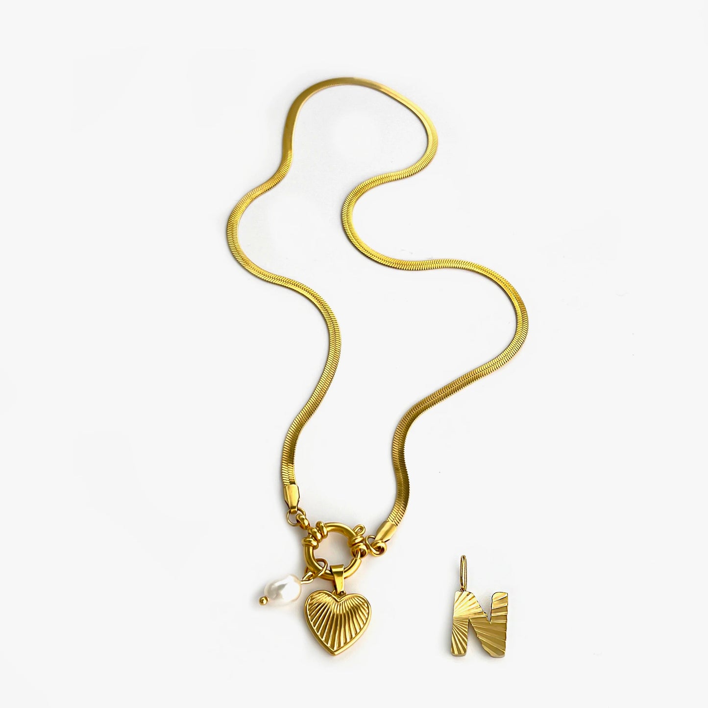 Aurelia Custom Initial Charm Necklace