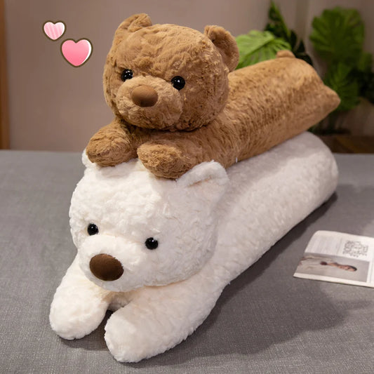 Long Fluffy Bear Snuggle Buddy Plushies