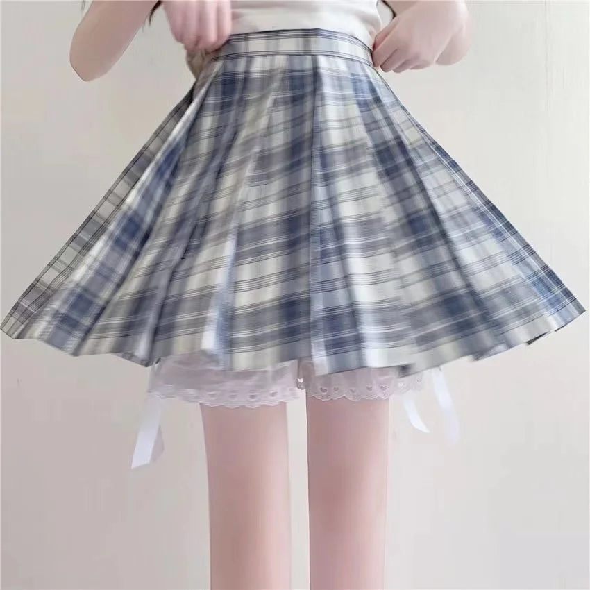 Ruffled Lolita Bloomers White Black Laced Women's Shorts
