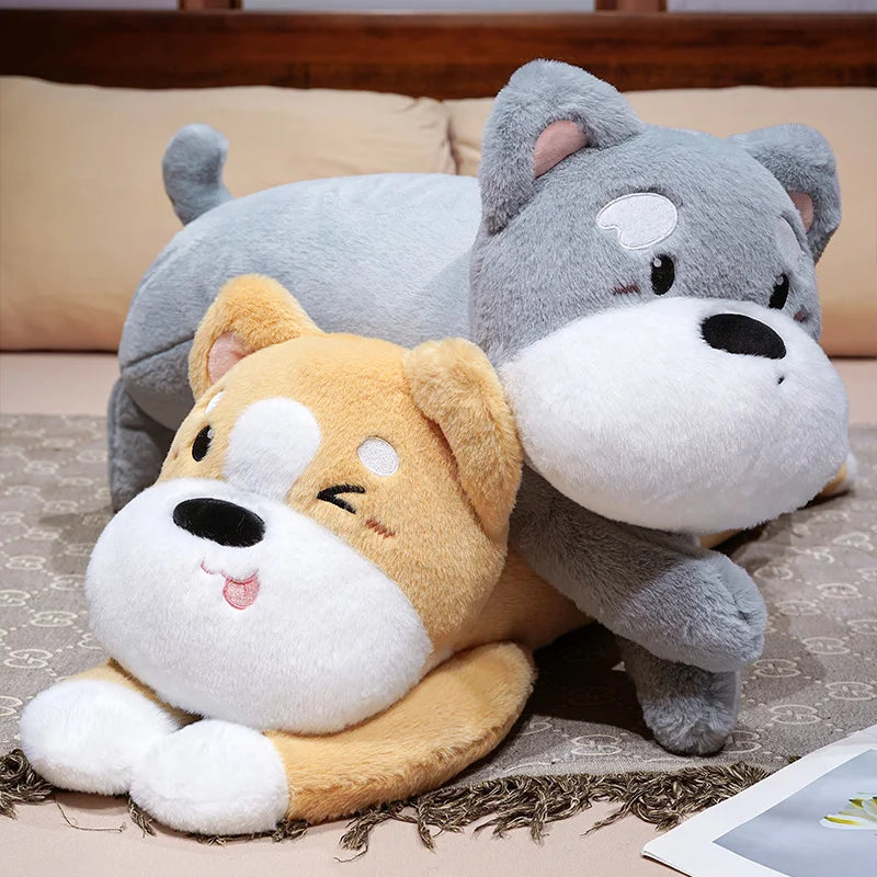 Sweet Laying Husky Dog Plush