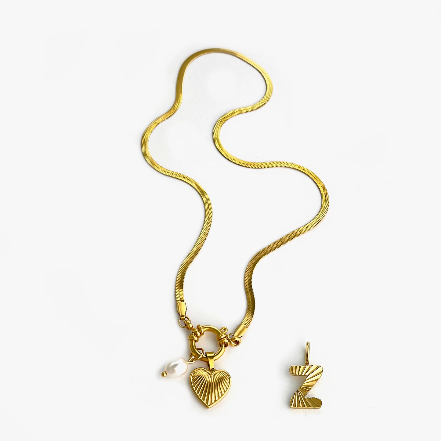 Aurelia Custom Initial Charm Necklace