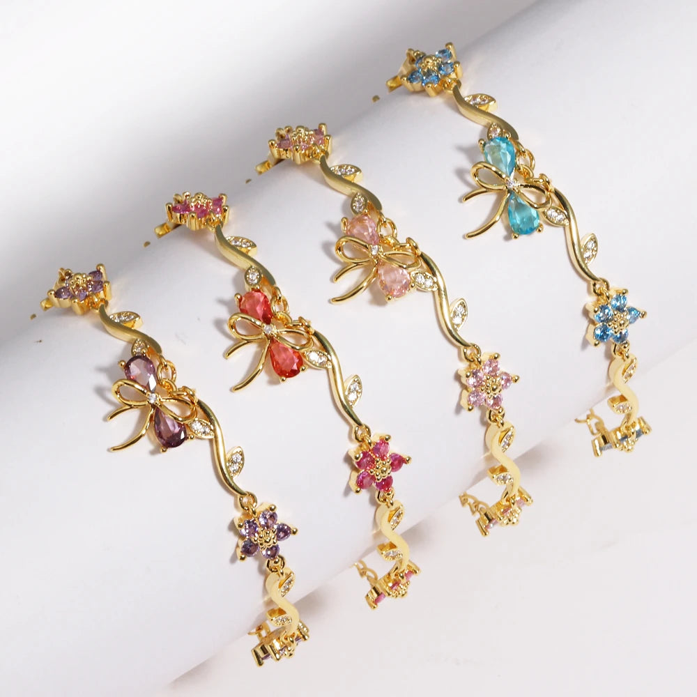 Sweetheart Bowknot Floral Bracelet