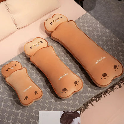 Long Kawaii Cat Bear Bread Plushies