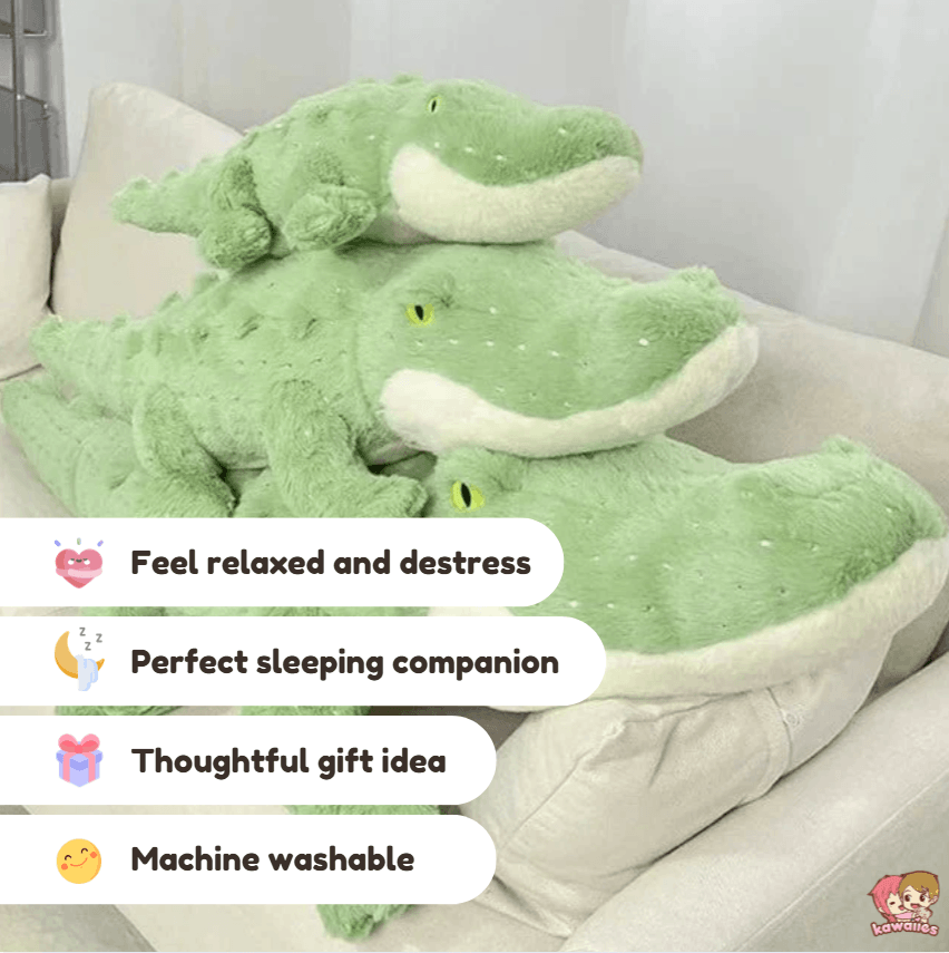 Kawaiies Collection - Soft toy - Soft Fluffy Green Crocodile Plush Toy