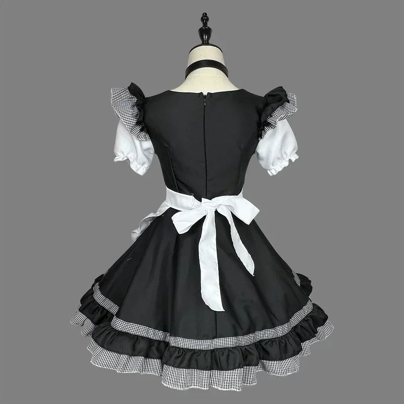 Pink Black Paw Lolita Maid Cosplay Women's Dress