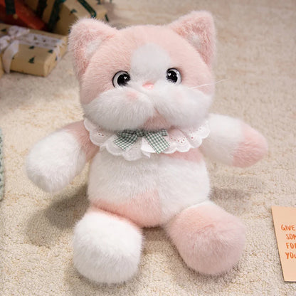 Kawaii Cat Plush Family with Collar