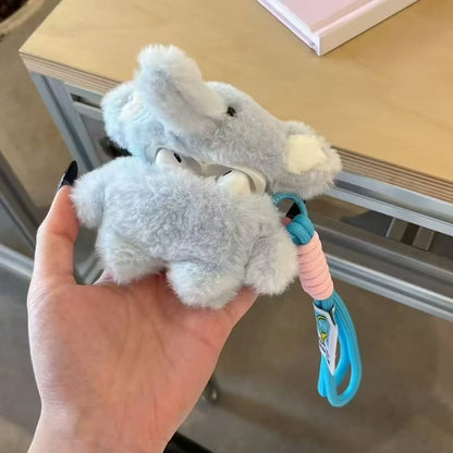 Fluffy Elephant Plush Airpods Case