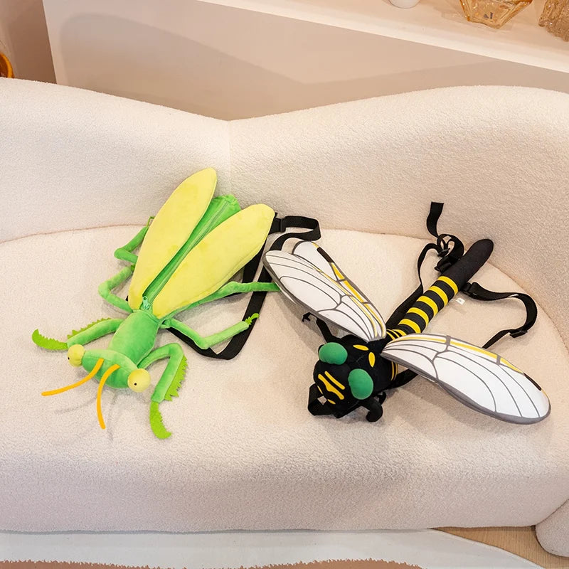 Praying Mantis and Mystic Dragonfly Plush Backpack