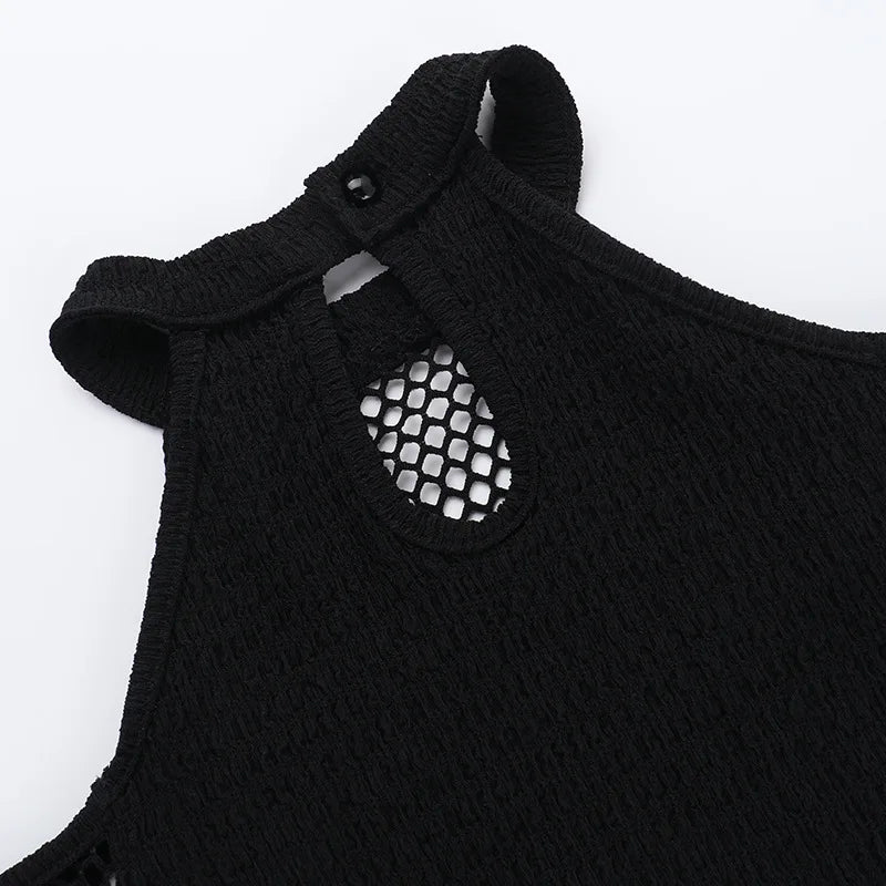 Shadow Mesh Gothic Harness Women's Top