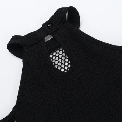 Shadow Mesh Gothic Harness Women's Top