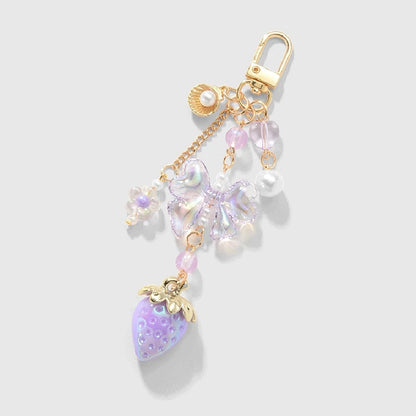 Pastel Berry Charm Keychains