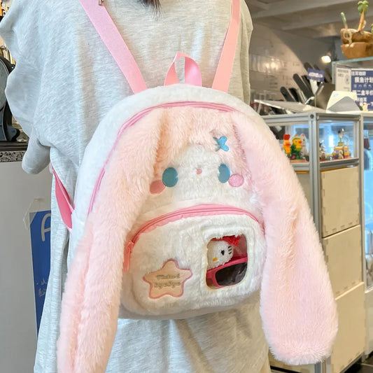 Kawaii Stars Bunny Plush Backpack