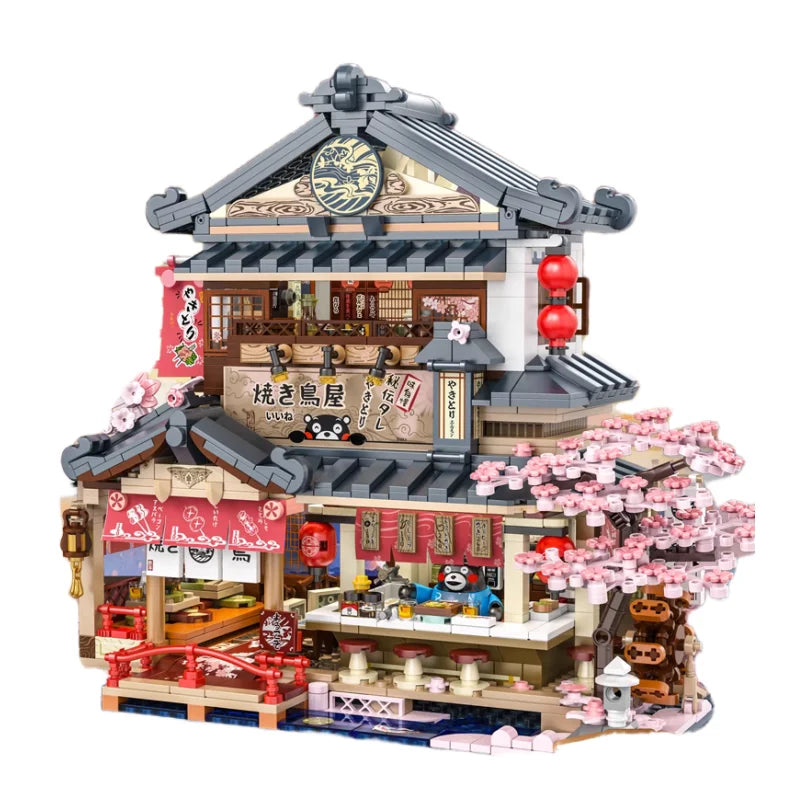 Japanese Kumamoto Bear Restaurant Micro Building Set