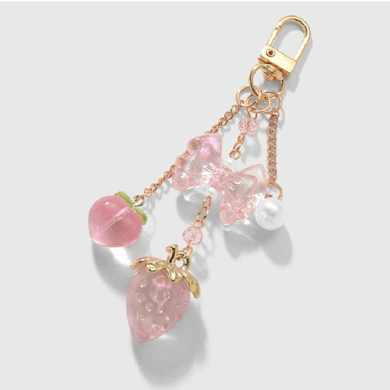 Pastel Berry Charm Keychains