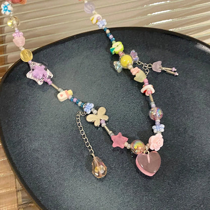 Chunky Pastel Y2K Charm Necklace