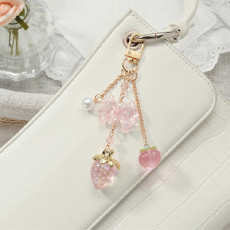Pastel Berry Charm Keychains