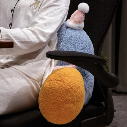 Fluffy Penguin Backrest Cushion Pillow Seat