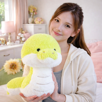 Noodles the Long Green Fluffy Snake