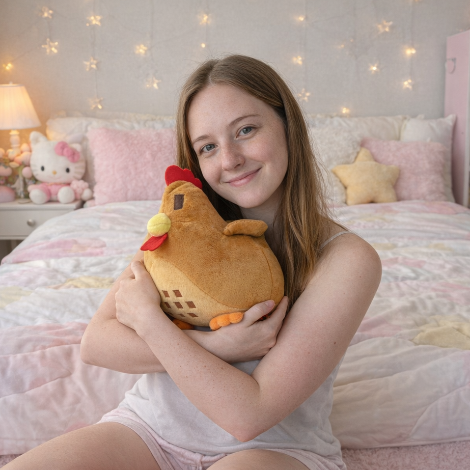 Kawaii Stardew Valley Chicken Plushie