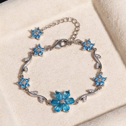 Sweetheart Blossom Floral Charm Bracelet