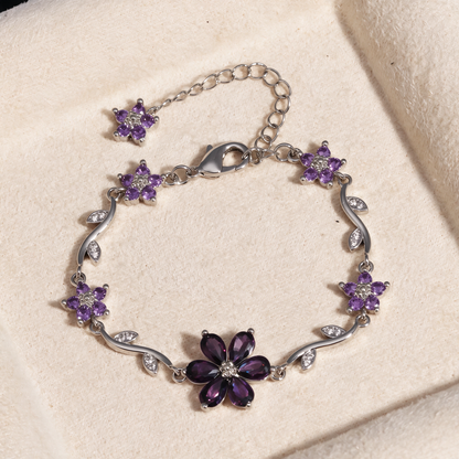 Sweetheart Blossom Floral Charm Bracelet