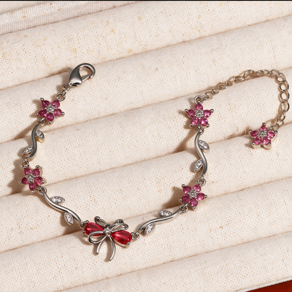 Sweetheart Bowknot Floral Bracelet
