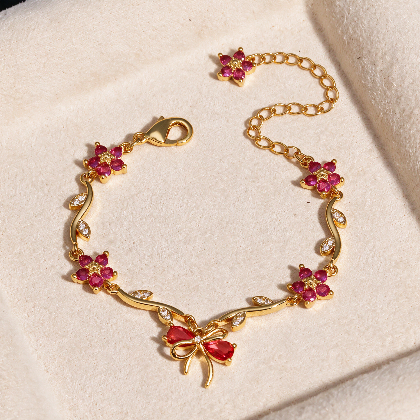 Sweetheart Bowknot Floral Bracelet