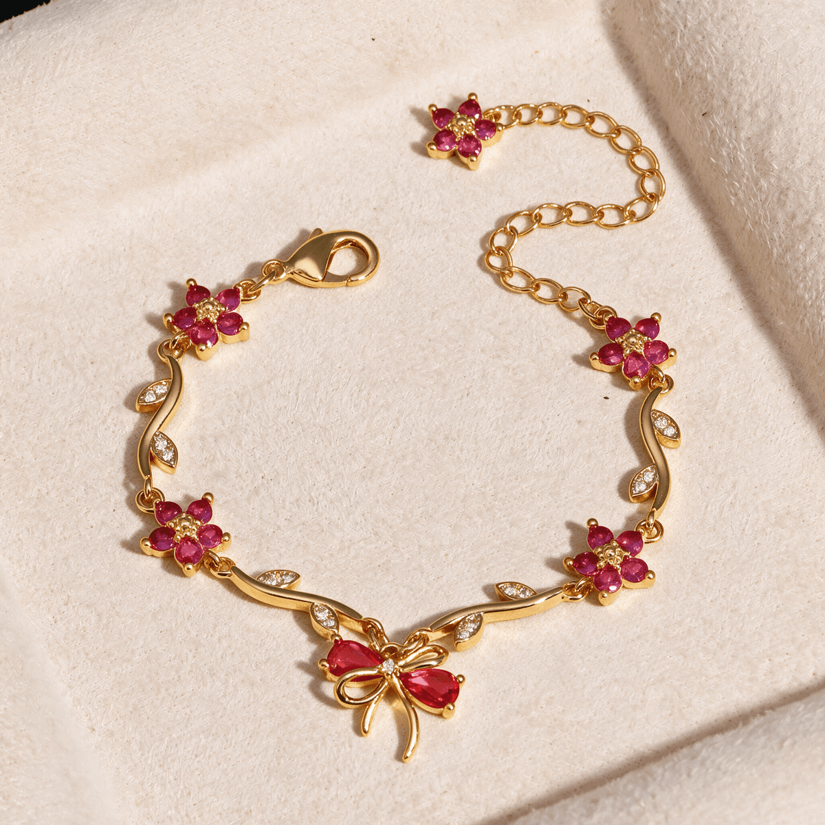 Kawaiies Collection - Jewelry - Sweetheart Bowknot Floral Bracelet