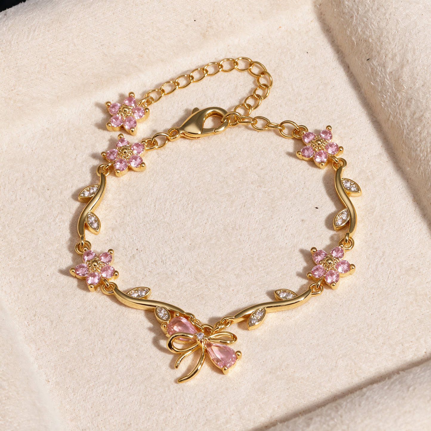 Sweetheart Bowknot Floral Bracelet