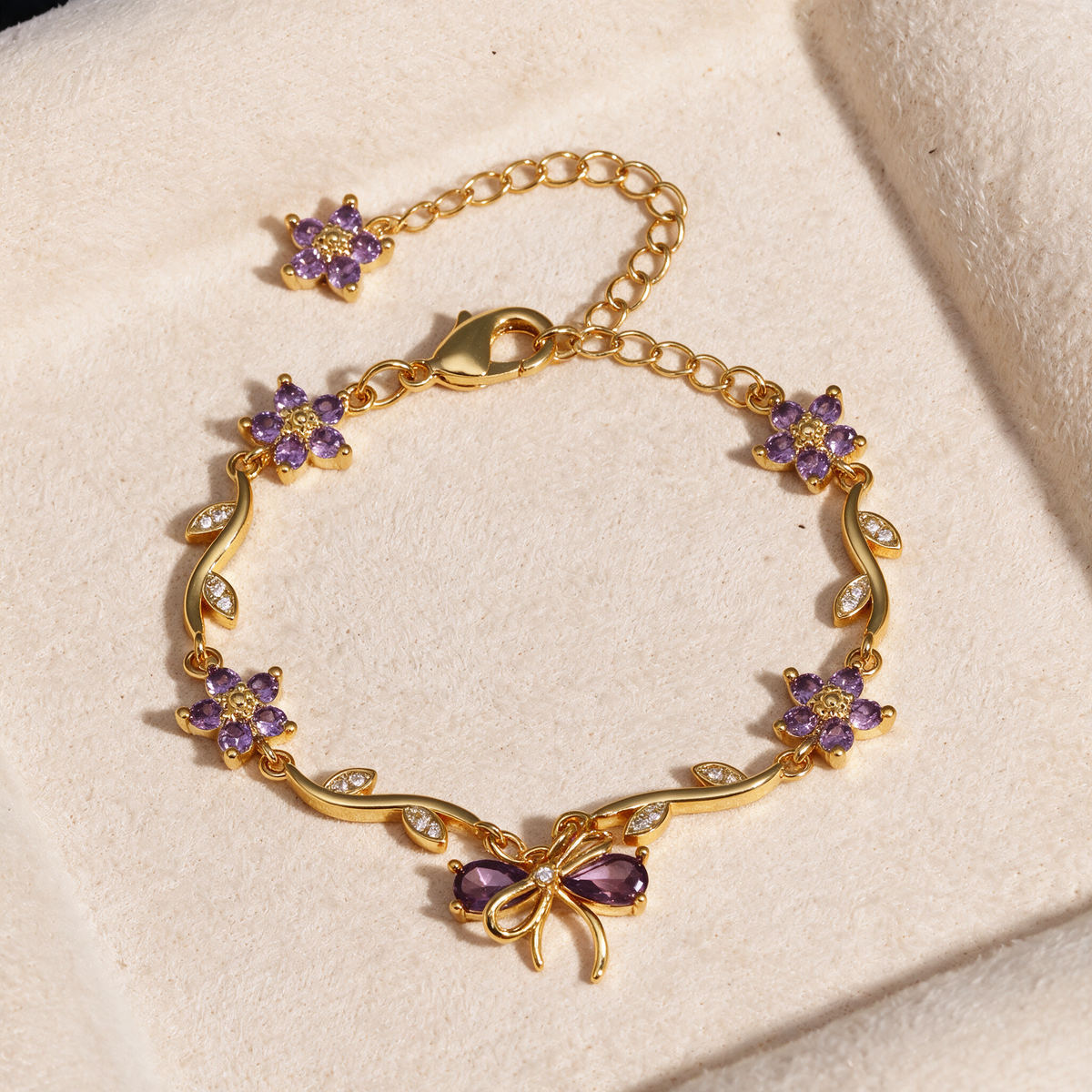 Sweetheart Bowknot Floral Bracelet
