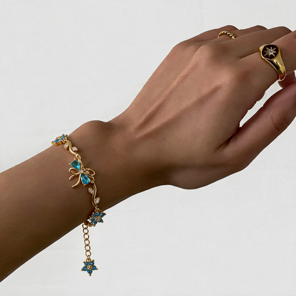 Sweetheart Bowknot Floral Bracelet