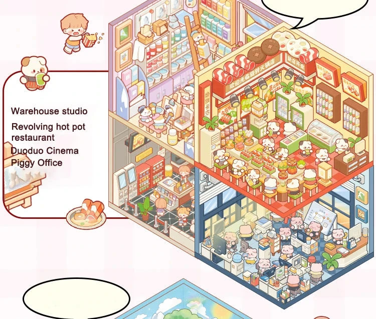 kawaiies-softtoys-plushies-kawaii-plush-20Pcs Kawaii Families 3D Sticker Scenes Book Accessories 